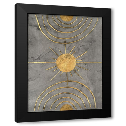 Solar Arcs II Black Modern Wood Framed Art Print with Double Matting by Willett, Michael