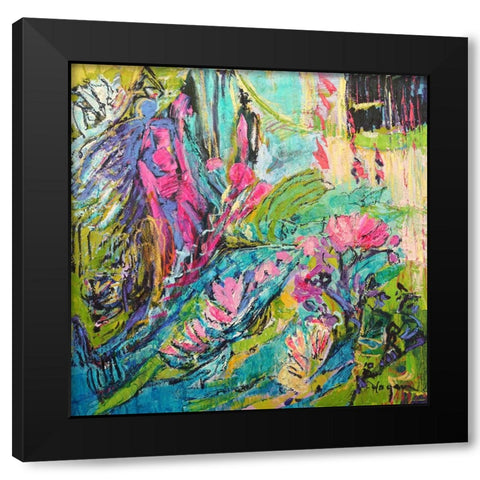 Raise a Cup of Soul Black Modern Wood Framed Art Print by Fagan, Dorothy