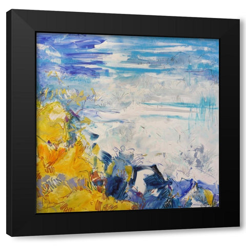 Run River Run Black Modern Wood Framed Art Print by Fagan, Dorothy