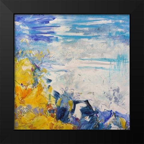 Run River Run Black Modern Wood Framed Art Print by Fagan, Dorothy