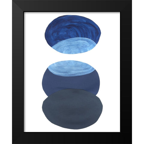 Ultramarine Orbs I Black Modern Wood Framed Art Print by Willett, Michael