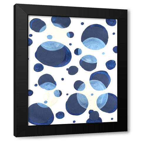 Ultramarine Orbs II Black Modern Wood Framed Art Print by Willett, Michael