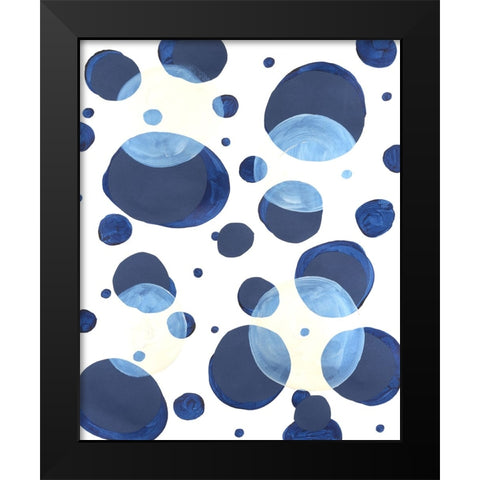 Ultramarine Orbs II Black Modern Wood Framed Art Print by Willett, Michael