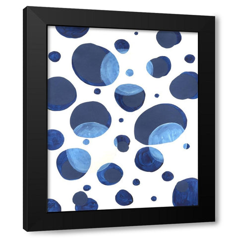 Ultramarine Orbs III Black Modern Wood Framed Art Print with Double Matting by Willett, Michael