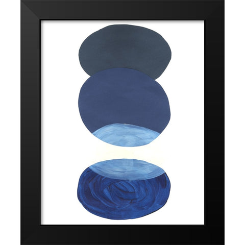 Ultramarine Orbs IV Black Modern Wood Framed Art Print by Willett, Michael