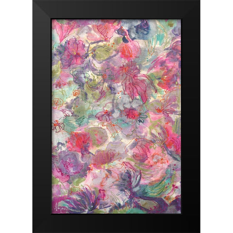 Promise Me a Rose Garden  III Black Modern Wood Framed Art Print by Fagan, Dorothy