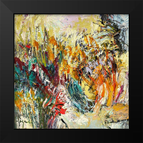 The Primal Flame  I Black Modern Wood Framed Art Print by Fagan, Dorothy