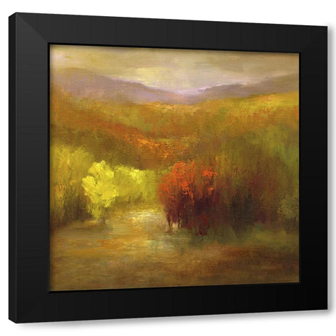 The Autumn Mountains I Black Modern Wood Framed Art Print by Finch, Sheila