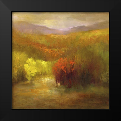 The Autumn Mountains I Black Modern Wood Framed Art Print by Finch, Sheila