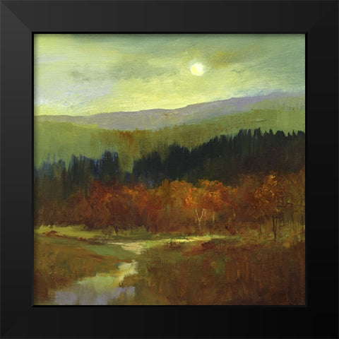 The Autumn Mountains IV Black Modern Wood Framed Art Print by Finch, Sheila