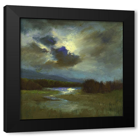 The Heavens  II Black Modern Wood Framed Art Print by Finch, Sheila
