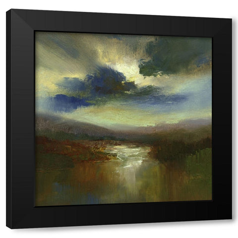 The Heavens  III Black Modern Wood Framed Art Print by Finch, Sheila
