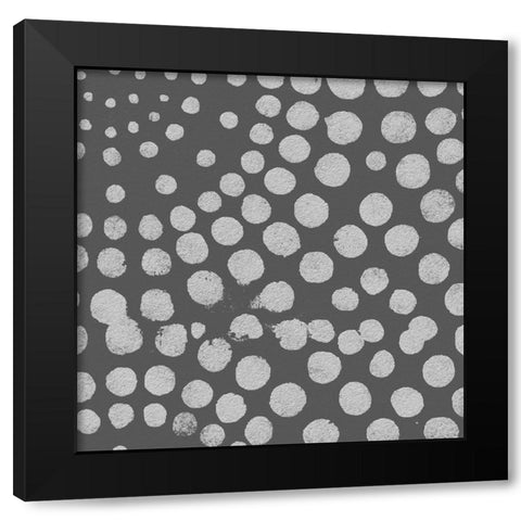 Square Decorative Batik  II Black Modern Wood Framed Art Print by Saunders, Alonzo