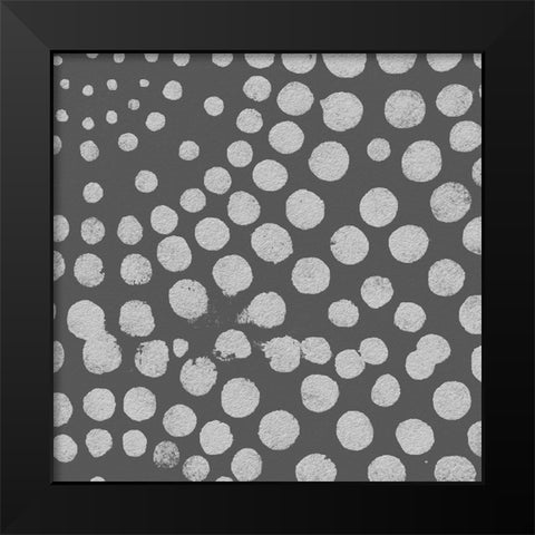 Square Decorative Batik  II Black Modern Wood Framed Art Print by Saunders, Alonzo