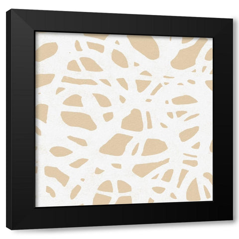 Square Modern Batik  II Black Modern Wood Framed Art Print by Saunders, Alonzo