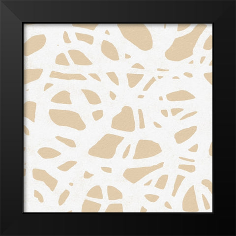 Square Modern Batik  II Black Modern Wood Framed Art Print by Saunders, Alonzo