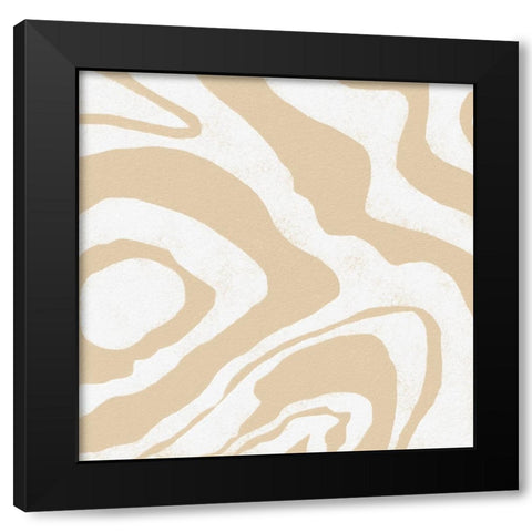 Square Modern Batik  III Black Modern Wood Framed Art Print with Double Matting by Saunders, Alonzo