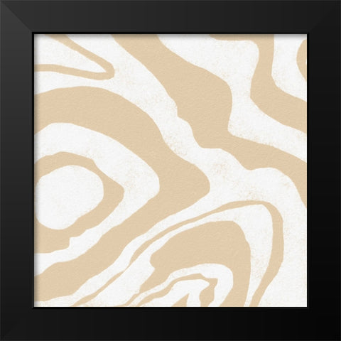Square Modern Batik  III Black Modern Wood Framed Art Print by Saunders, Alonzo