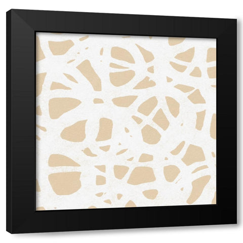 Square Modern Batik  IV Black Modern Wood Framed Art Print by Saunders, Alonzo