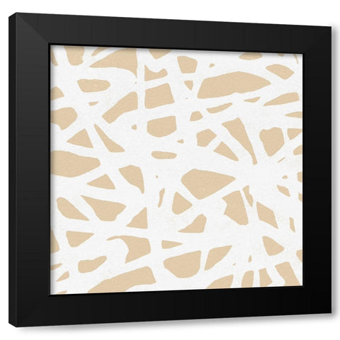 Square Modern Batik  VI Black Modern Wood Framed Art Print with Double Matting by Saunders, Alonzo