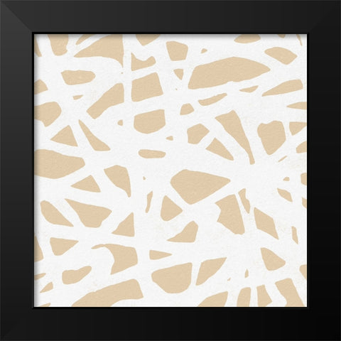 Square Modern Batik  VI Black Modern Wood Framed Art Print by Saunders, Alonzo