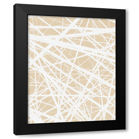 Vertical  Modern Batik  I Black Modern Wood Framed Art Print with Double Matting by Saunders, Alonzo