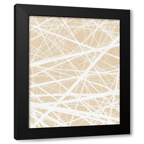 Vertical  Modern Batik  II Black Modern Wood Framed Art Print by Saunders, Alonzo