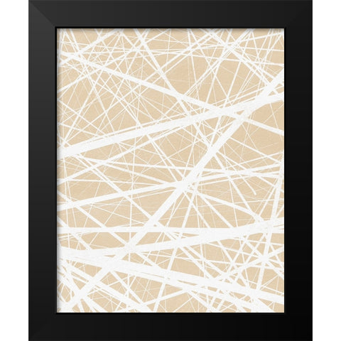 Vertical  Modern Batik  II Black Modern Wood Framed Art Print by Saunders, Alonzo
