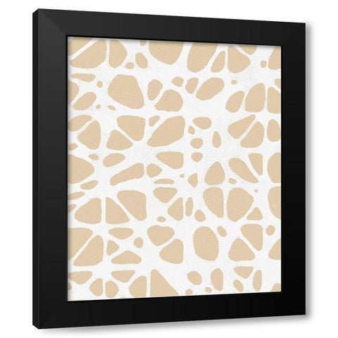 Vertical  Modern Batik  III Black Modern Wood Framed Art Print by Saunders, Alonzo