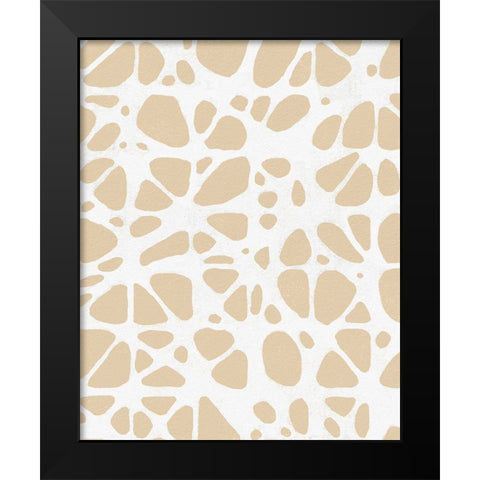 Vertical  Modern Batik  III Black Modern Wood Framed Art Print by Saunders, Alonzo