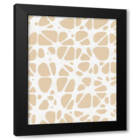 Vertical  Modern Batik  IV Black Modern Wood Framed Art Print with Double Matting by Saunders, Alonzo