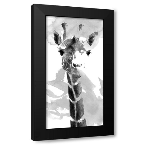 Giraffe study  II Black Modern Wood Framed Art Print by Saunders, Alonzo