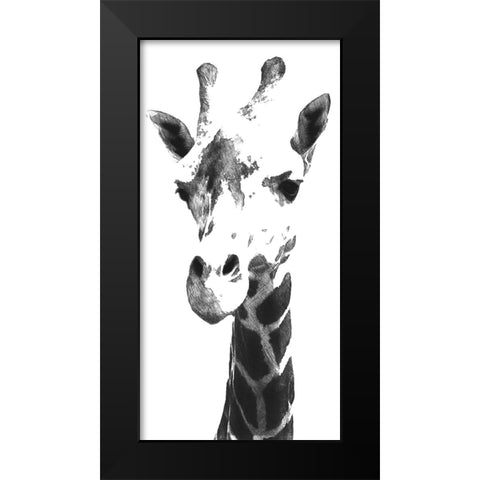 Giraffe study  III Black Modern Wood Framed Art Print by Saunders, Alonzo