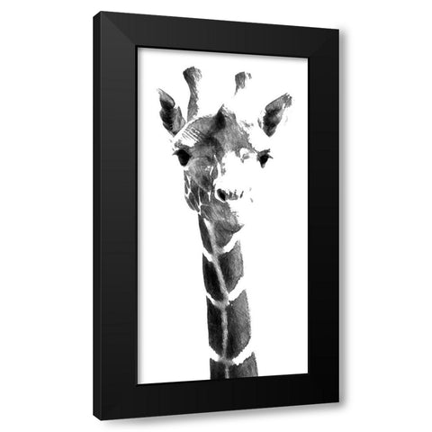 Giraffe study  IV Black Modern Wood Framed Art Print by Saunders, Alonzo
