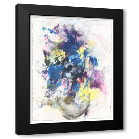 Embellished Floral Bouquet I Black Modern Wood Framed Art Print with Double Matting by Combs, Joyce