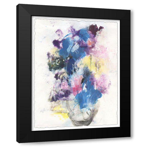 Embellished Floral Bouquet II Black Modern Wood Framed Art Print by Combs, Joyce