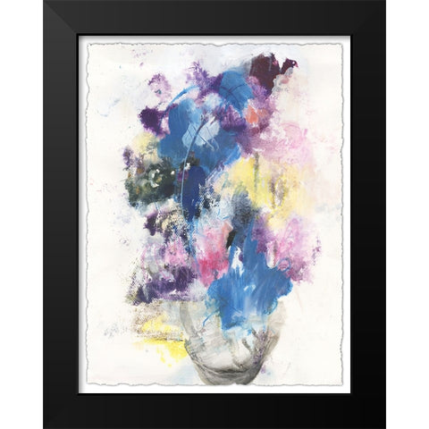 Embellished Floral Bouquet II Black Modern Wood Framed Art Print by Combs, Joyce