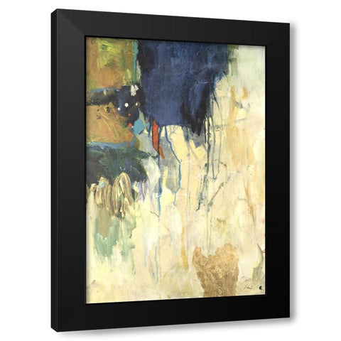 Cobalt Days II Black Modern Wood Framed Art Print by Combs, Joyce