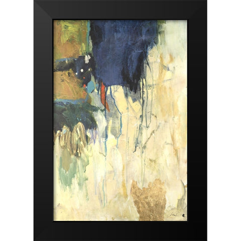 Cobalt Days II Black Modern Wood Framed Art Print by Combs, Joyce