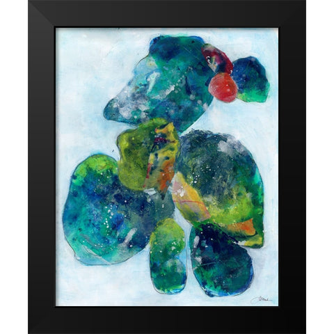 A Happy Family I Black Modern Wood Framed Art Print by Combs, Joyce