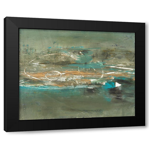 Misty Lake II Black Modern Wood Framed Art Print by Combs, Joyce