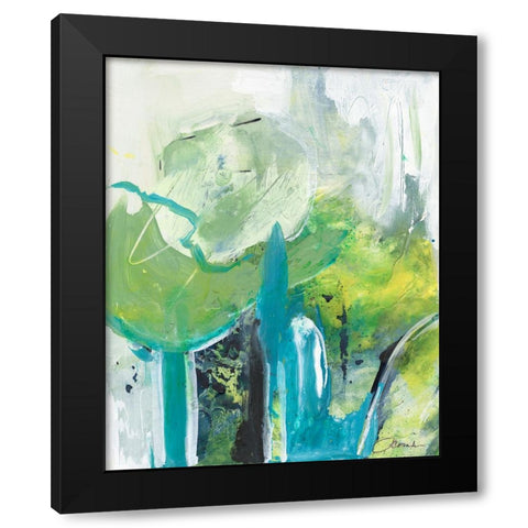 Air Castles II Black Modern Wood Framed Art Print by Combs, Joyce