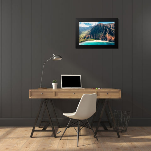 Na Pali Light II Black Modern Wood Framed Art Print by Head, Danny