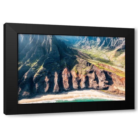 Kauai Coast Black Modern Wood Framed Art Print by Head, Danny