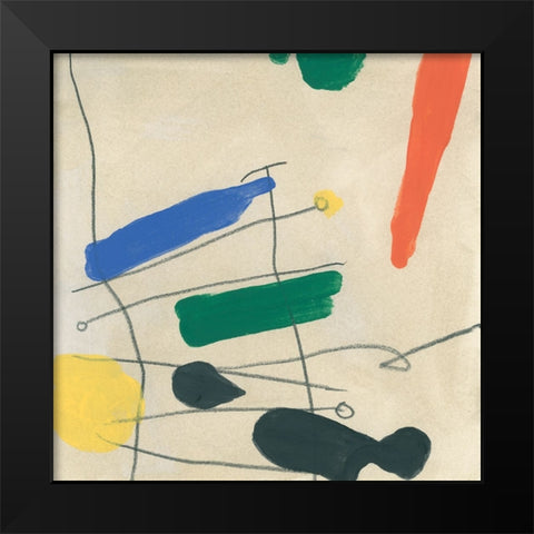 Dreaming Miro III Black Modern Wood Framed Art Print by Vess, June Erica