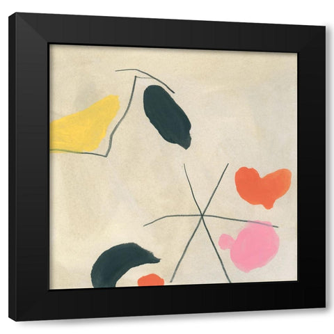 Dreaming Miro IV Black Modern Wood Framed Art Print with Double Matting by Vess, June Erica