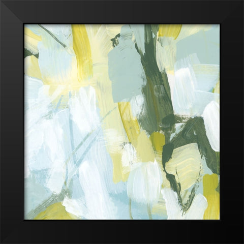 Citron Maze I Black Modern Wood Framed Art Print by Vess, June Erica