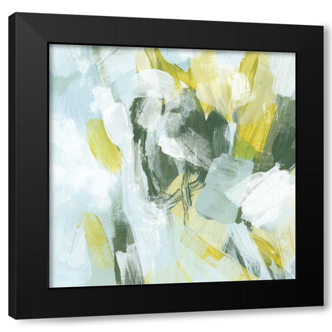 Citron Maze III Black Modern Wood Framed Art Print with Double Matting by Vess, June Erica
