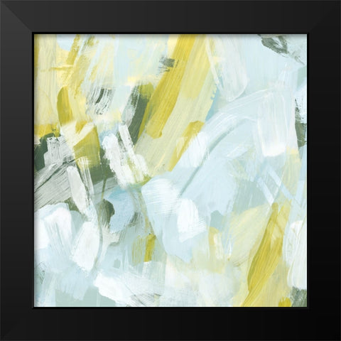 Citron Maze IV Black Modern Wood Framed Art Print by Vess, June Erica