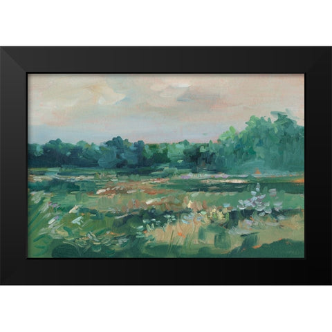 Impressionist Wildflower Field III Black Modern Wood Framed Art Print by Harper, Ethan